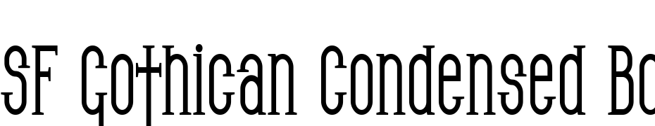 SF Gothican Condensed Bold Yazı tipi ücretsiz indir
